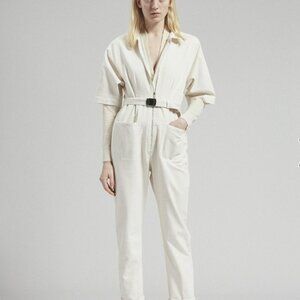 Rachel Comey Drill Jumpsuit in White Denim size 6